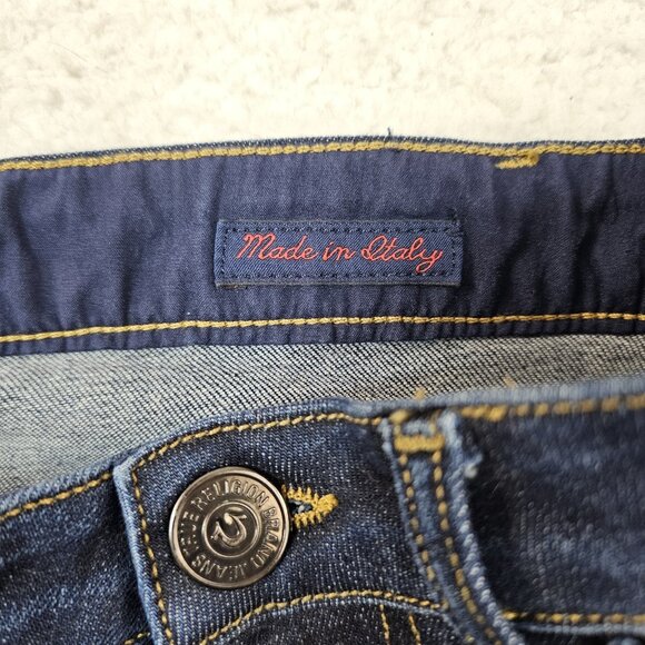 True Religion Jean Shorts Lauren Women’s 24 6" Inseam Blue Made In Italy Stretch - Picture 6 of 14